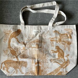 Sézane Paraiso Jungle Canvas Tote Bag